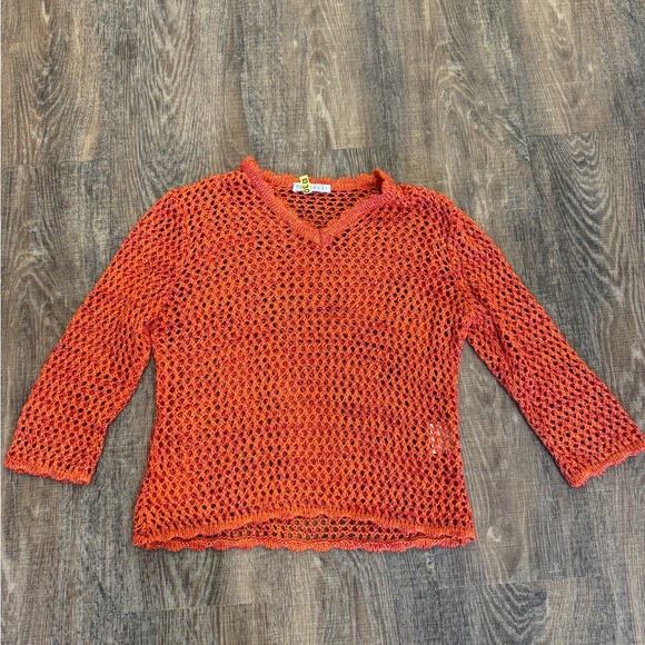 RESPECT Shinny Orange Sweater - Picture 1 of 3